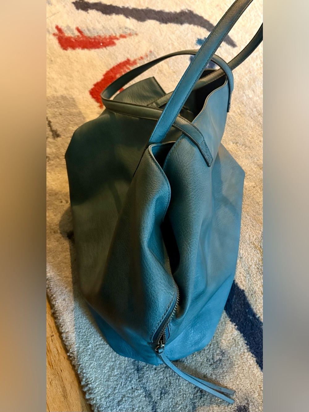 Teal Free People Oversized Bag - Picture 2 of 6